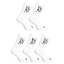 5PACK Styx sukat korkeat valkoiset (5HV1061)