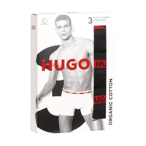 3PACK HUGO miesten bokserit mustat (50496713 002)