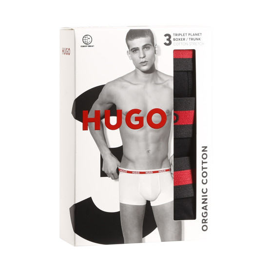 3PACK HUGO miesten bokserit mustat (50492375 002)