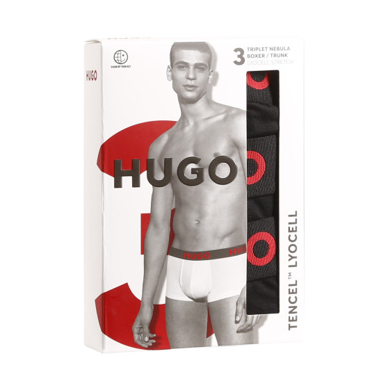 3PACK HUGO miesten bokserit mustat (50496723 001)