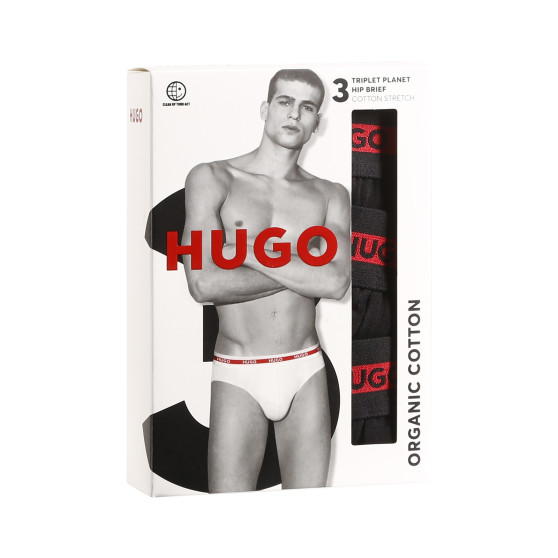 3PACK HUGO miesten alushousut musta (50492378 002)