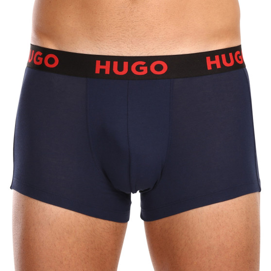 3PACK HUGO miesten bokserit moniväriset shortsit moniväriset (50496723 406)