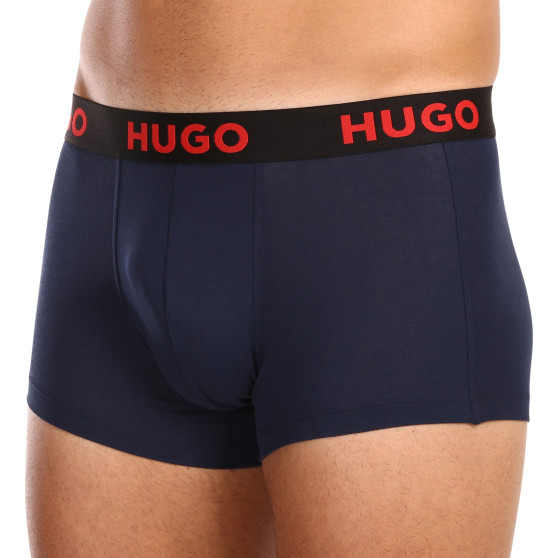 3PACK HUGO miesten bokserit moniväriset shortsit moniväriset (50496723 406)