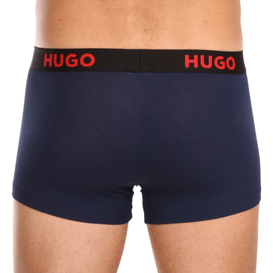 3PACK HUGO miesten bokserit moniväriset shortsit moniväriset (50496723 406)