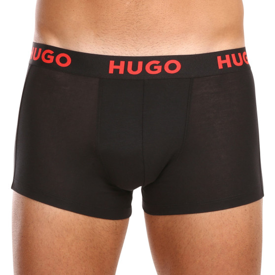 3PACK HUGO miesten bokserit moniväriset shortsit moniväriset (50496723 406)