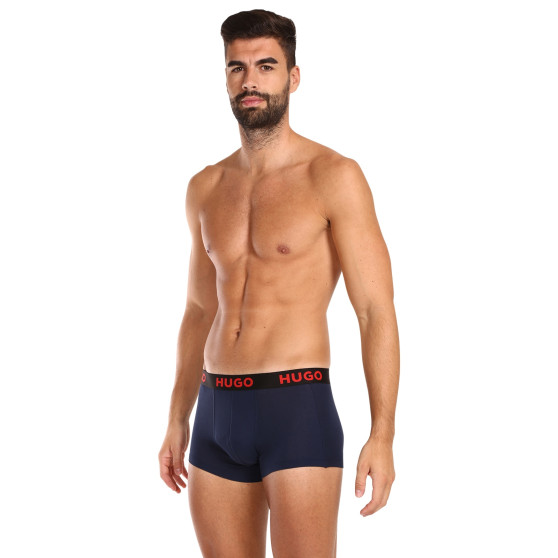 3PACK HUGO miesten bokserit moniväriset shortsit moniväriset (50496723 406)