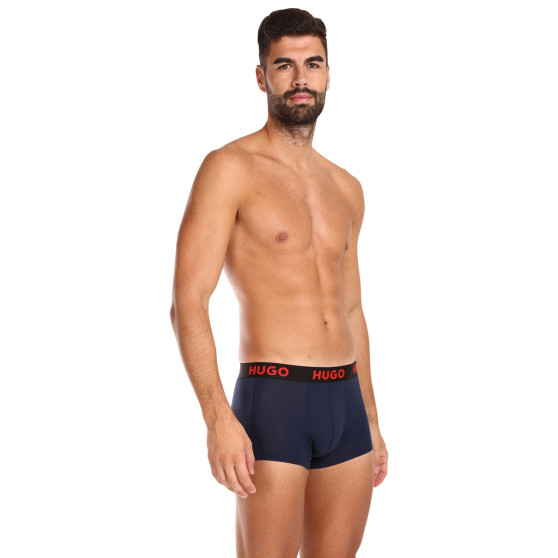 3PACK HUGO miesten bokserit moniväriset shortsit moniväriset (50496723 406)