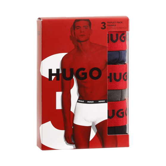 3PACK HUGO miesten bokserit moniväriset shortsit moniväriset (50469766 031)