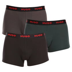 3PACK HUGO miesten bokserit moniväriset shortsit moniväriset (50469766 303)