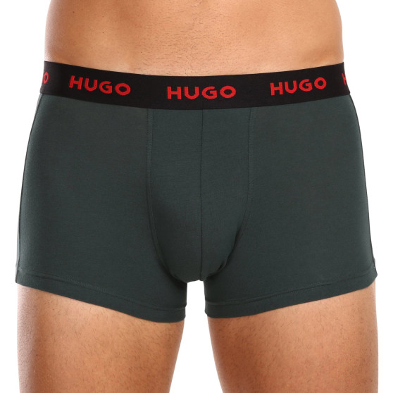 3PACK HUGO miesten bokserit moniväriset shortsit moniväriset (50469766 303)