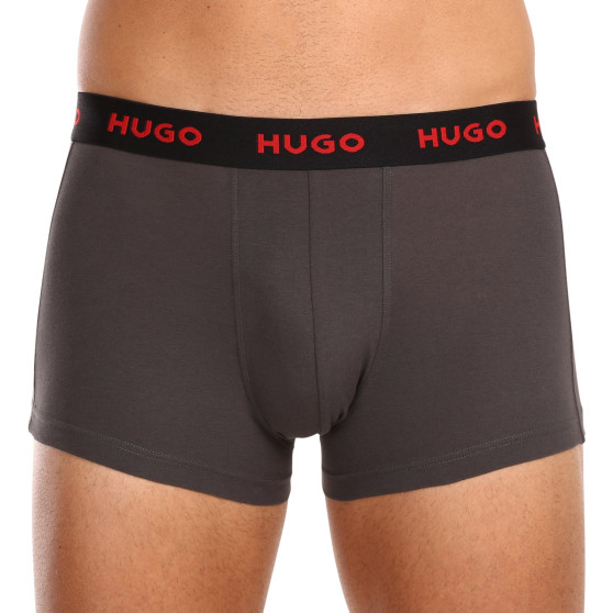 3PACK HUGO miesten bokserit moniväriset shortsit moniväriset (50469766 303)