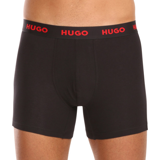 3PACK HUGO miesten bokserit moniväriset shortsit moniväriset (50503079 413)