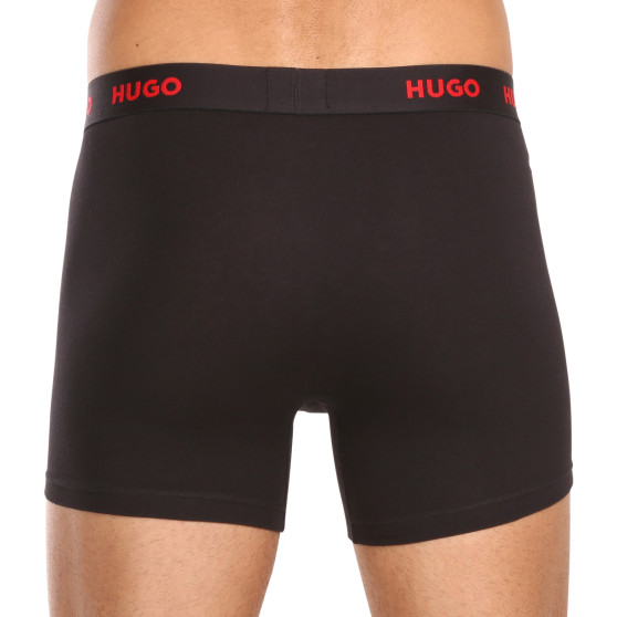 3PACK HUGO miesten bokserit moniväriset shortsit moniväriset (50503079 413)