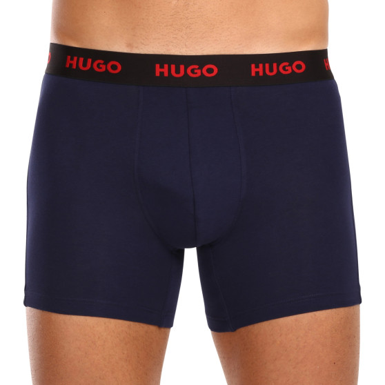 3PACK HUGO miesten bokserit moniväriset shortsit moniväriset (50503079 413)