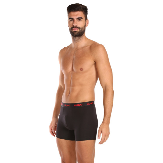 3PACK HUGO miesten bokserit moniväriset shortsit moniväriset (50503079 413)