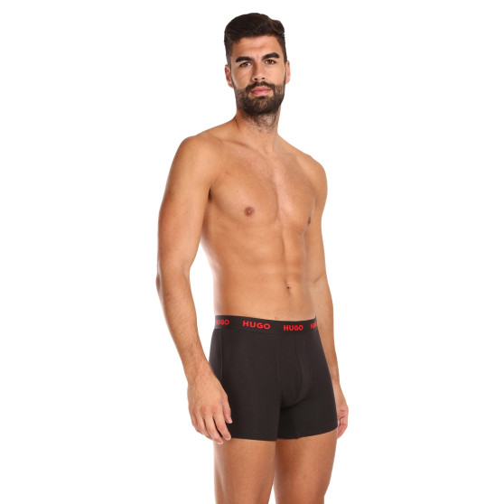 3PACK HUGO miesten bokserit moniväriset shortsit moniväriset (50503079 413)