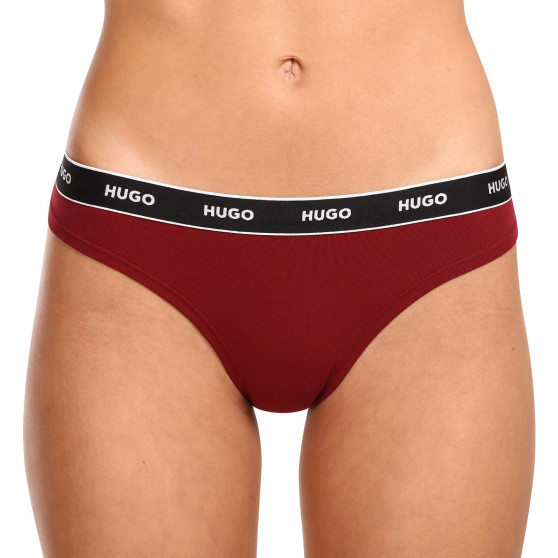 3PACK HUGO naisten stringit moniväriset (50480150 982)