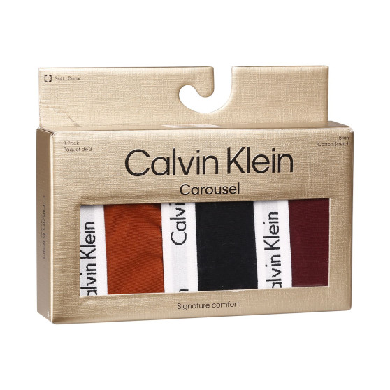 3PACK Calvin Klein naisten pikkuhousut moniväriset (QD5146E-HVT)