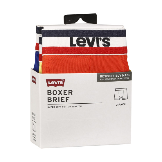 3PACK Levis miesten bokserit moniväriset shortsit moniväriset (100002870 010)