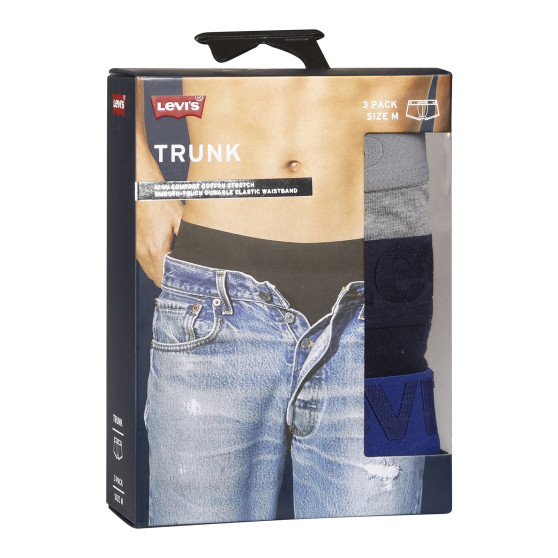 3PACK Levis miesten bokserit moniväriset shortsit moniväriset (905042001 022)