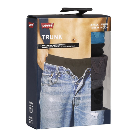 3PACK Levis miesten bokserit moniväriset shortsit moniväriset (905042001 023)