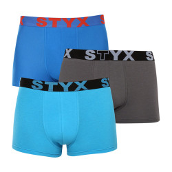 3PACK Styx miesten bokserit shortsit urheilu elastinen ylimitoitettu monivärinen monivärinen (3R10379)