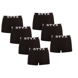 7PACK Styx miesten bokserit shortsit urheilu elastinen musta (7G960)