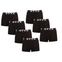 7PACK Styx miesten bokserit shortsit urheilu elastinen musta (7G960)