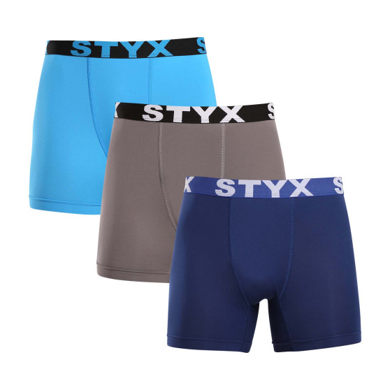 3PACK Styx miesten toiminnalliset bokserit moniväriset shortsit (3W96839)