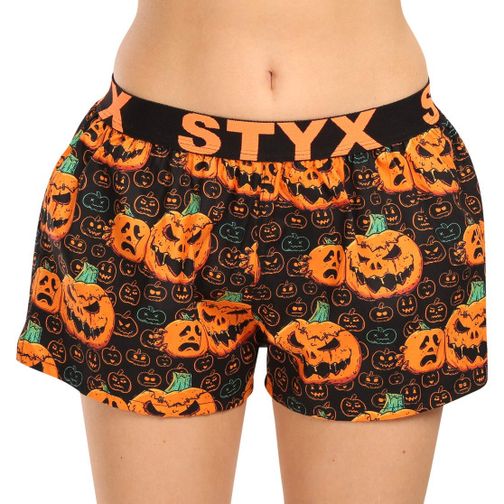 Styx Naisten bokserishortsit art urheilu kumi Halloween kurpitsa (T1755)