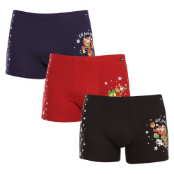 3PACK Andrie miesten bokserit moniväriset shortsit moniväriset (PS 5779)