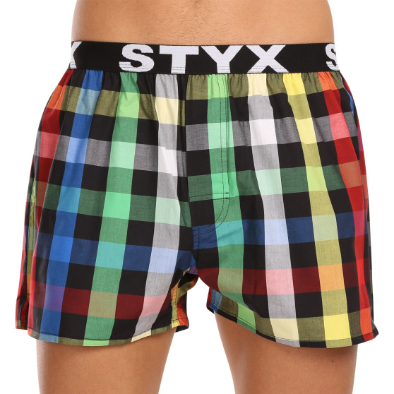 3PACK Styx miesten bokserishortsit urheilu elastinen monivärinen monivärinen (3B11123)