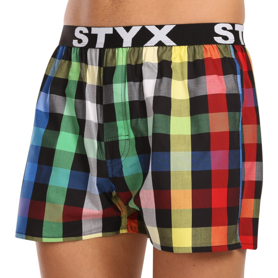 3PACK Styx miesten bokserishortsit urheilu elastinen monivärinen monivärinen (3B11123)