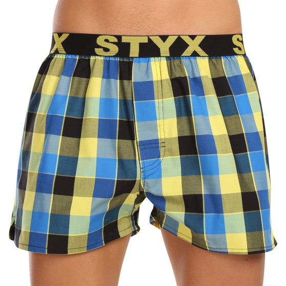 3PACK Styx miesten bokserishortsit urheilu elastinen monivärinen monivärinen (3B11456)