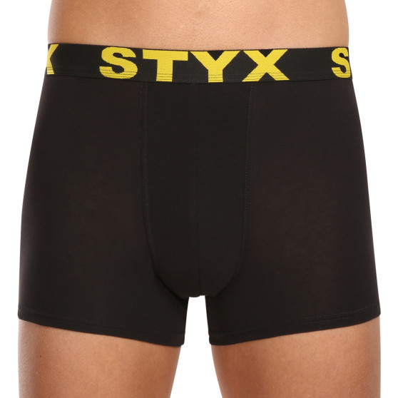 10PACK Styx miesten bokserit shortsit urheilu elastinen musta (10G9601)