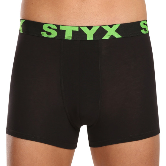 10PACK Styx miesten bokserit shortsit urheilu elastinen musta (10G9601)