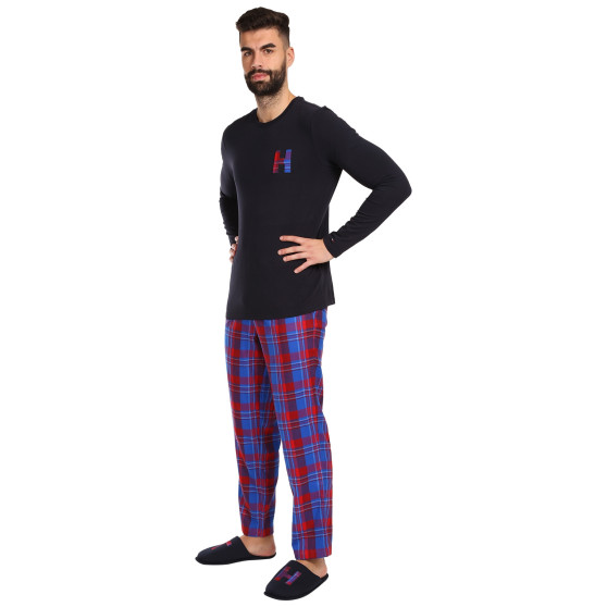 Tommy Hilfiger Miesten pyjama ja tossut monivärinen lahjapakkauksessa (UM0UM02989 0G5)