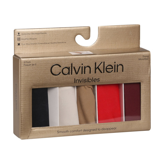 5PACK Calvin Klein naisten stringit saumaton monivärinen (QD5147E-HW1)