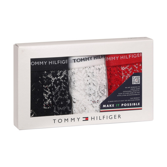 3PACK Tommy Hilfiger naisten stringit ylimitoitettu monivärinen monivärinen (UW0UW04896 0X0)