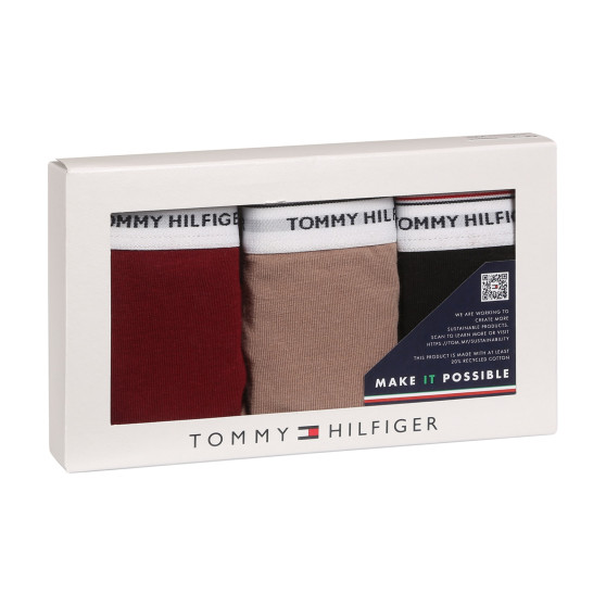 3PACK Tommy Hilfiger naisten stringit ylimitoitettu monivärinen monivärinen (UW0UW04894 0R3)