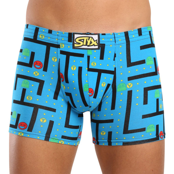 6PACK Styx Miesten bokserit pitkät art classic rubber moniväriset boxershortsit (6F12697124)