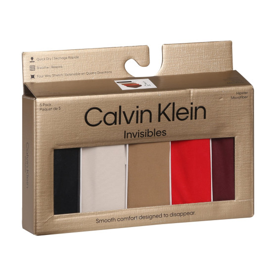 5PACK Calvin Klein naisten pikkuhousut saumattomat moniväriset (QD5148E-HW1)