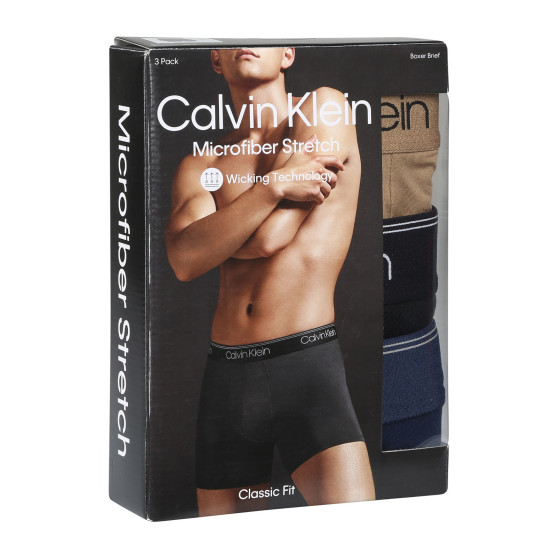 3PACK Calvin Klein miesten bokserit moniväriset shortsit moniväriset (NB2570A-KM1)