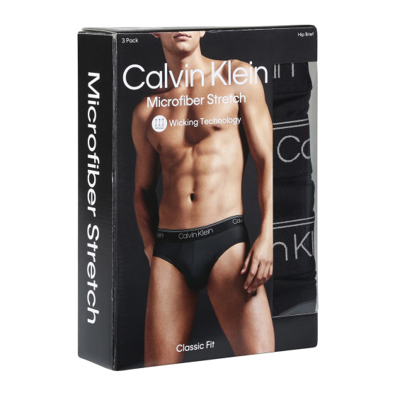 3PACK Calvin Klein miesten alushousut musta (NB2568A-UB1)