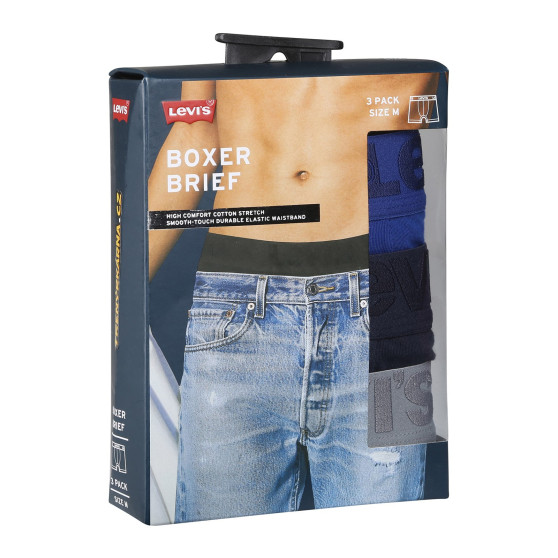 3PACK Levis miesten bokserit moniväriset shortsit moniväriset (905045001 022)