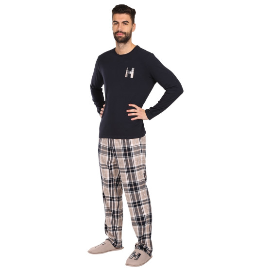 Tommy Hilfiger Miesten pyjama ja tossut monivärinen lahjapakkauksessa (UM0UM02989 0S1)