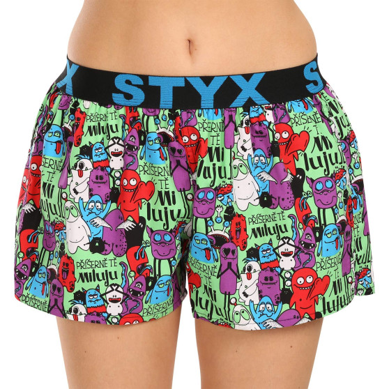 3PACK Styx naisten bokserishortsit art sports kumia monivärinen (3T15245)