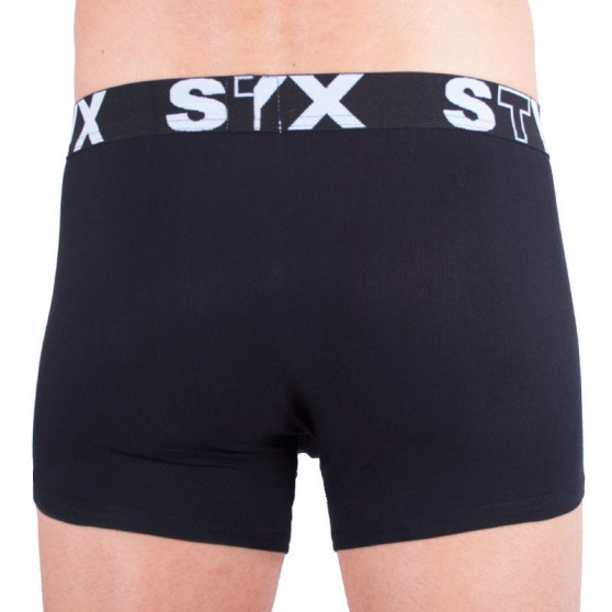 3PACK Styx miesten bokserit shortsit urheilu elastinen ylimitoitettu musta (3R960)