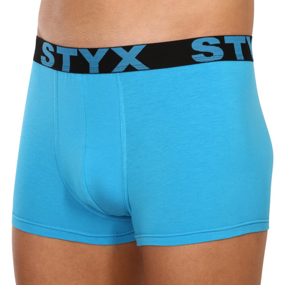 3PACK Styx miesten bokserit shortsit urheilu elastinen vaaleansininen vaaleansininen (3G1169)