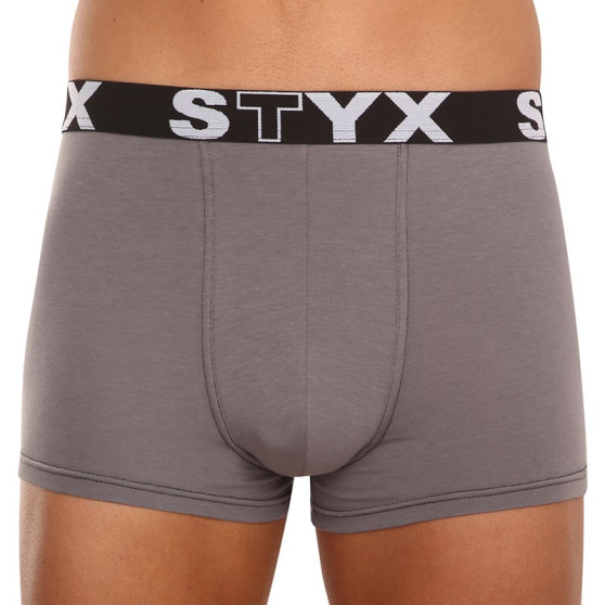 3PACK Styx miesten bokserit shortsit sport elastinen tummanharmaa tumma harmaa (3G1063)